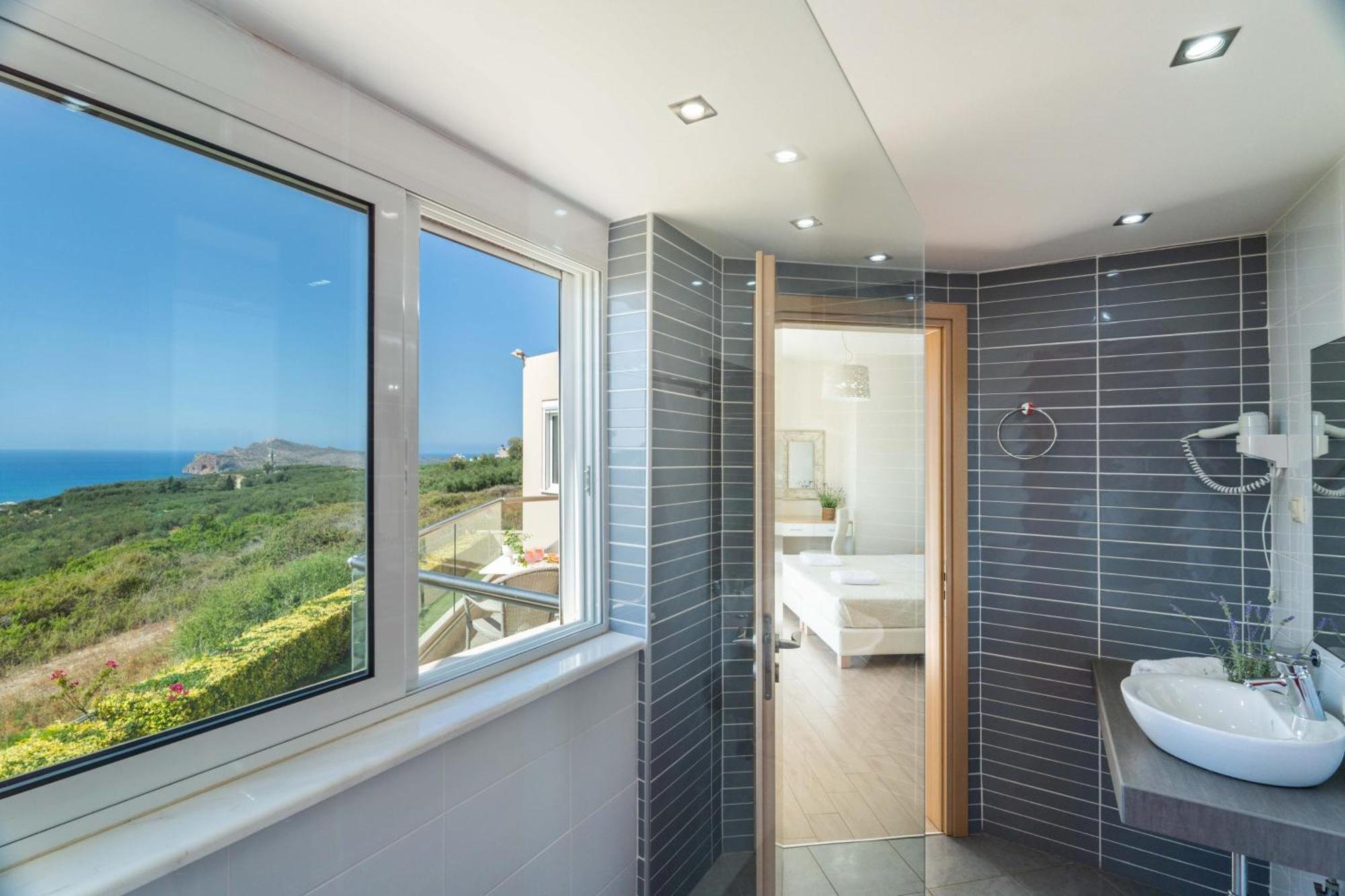 Villa Ariella With Sea View Agia Marina Exteriör bild