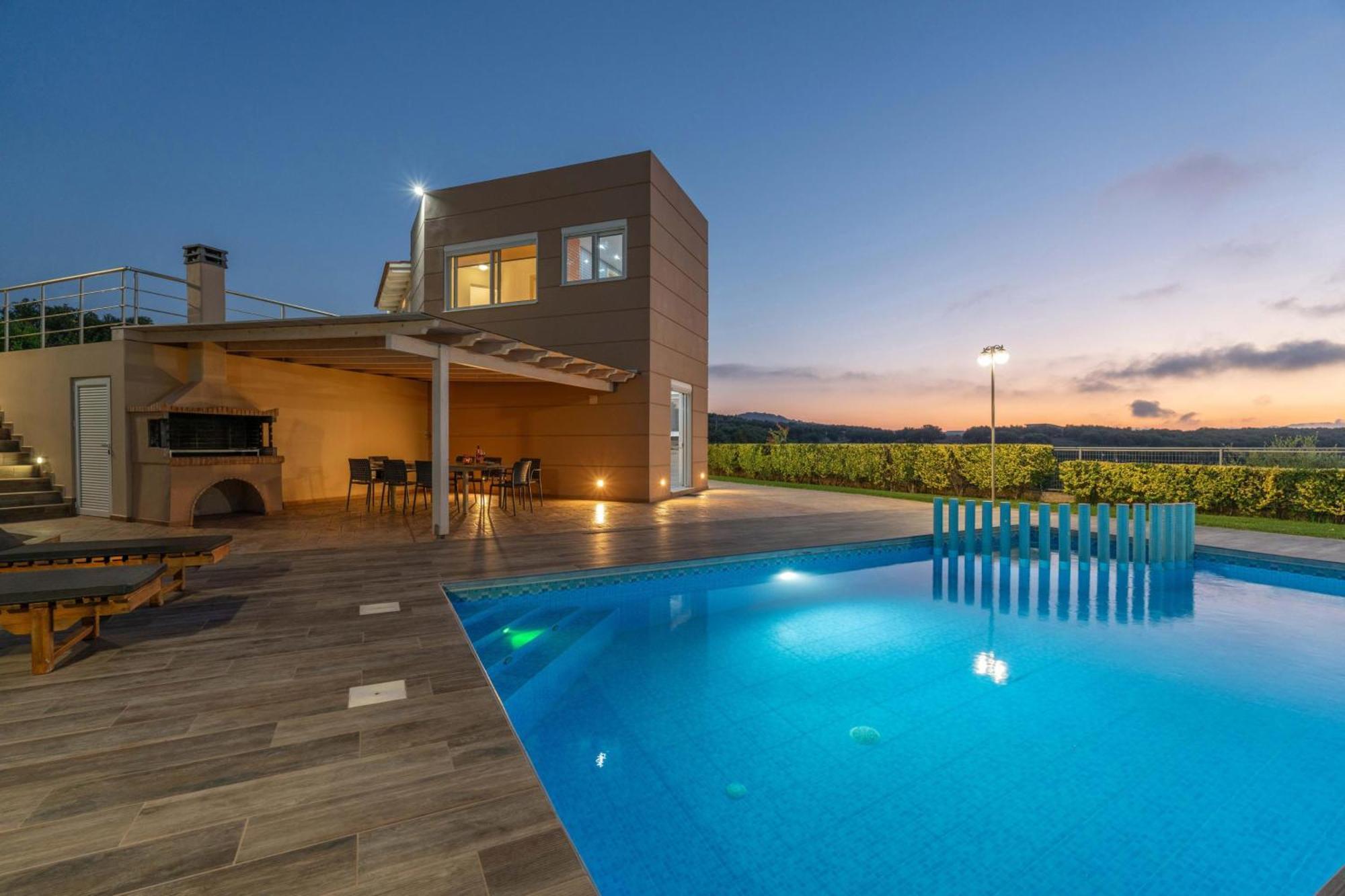 Villa Ariella With Sea View Agia Marina Exteriör bild