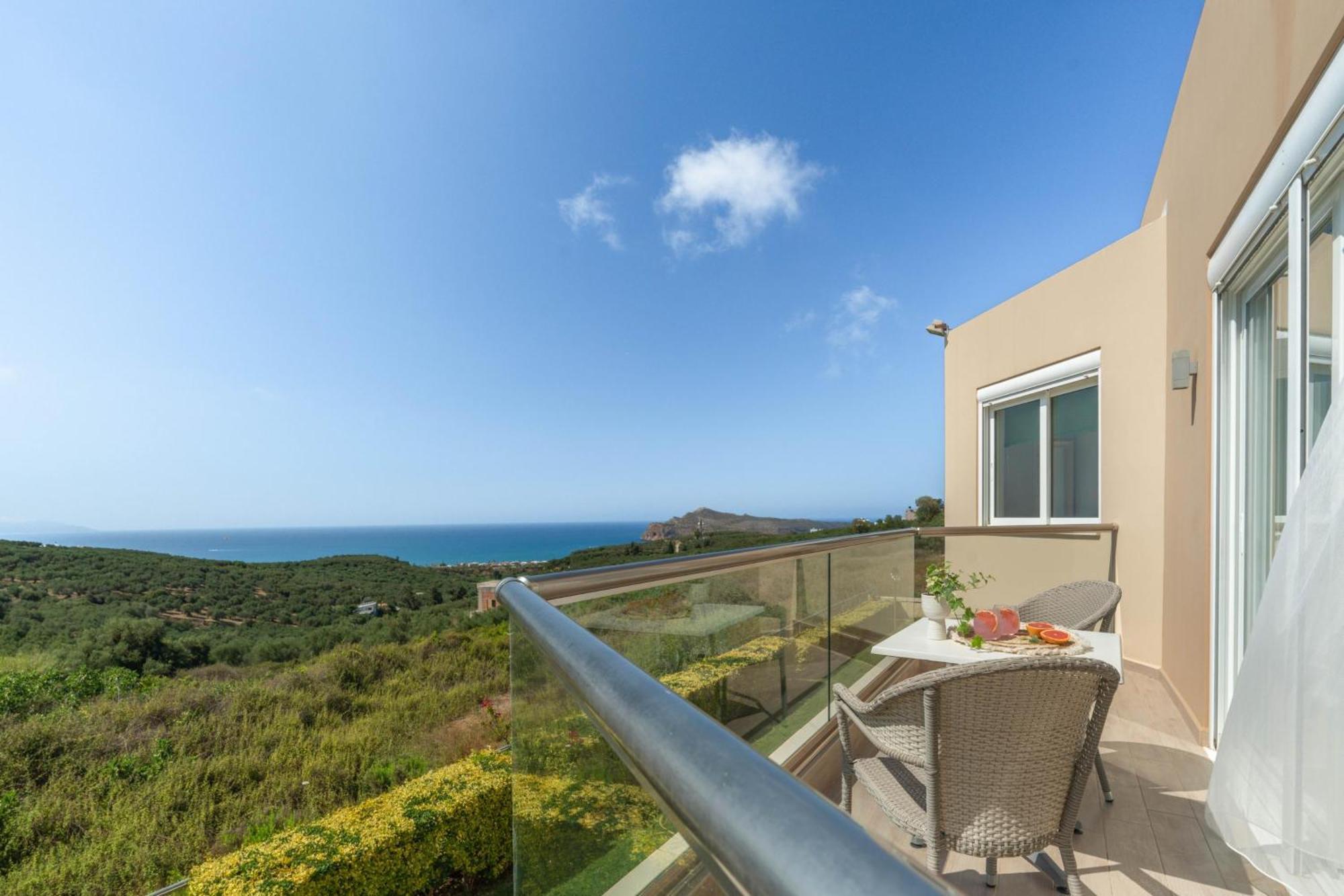 Villa Ariella With Sea View Agia Marina Exteriör bild