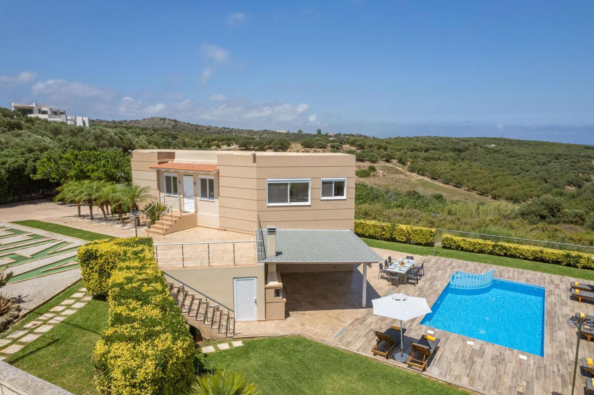Villa Ariella With Sea View Agia Marina Exteriör bild