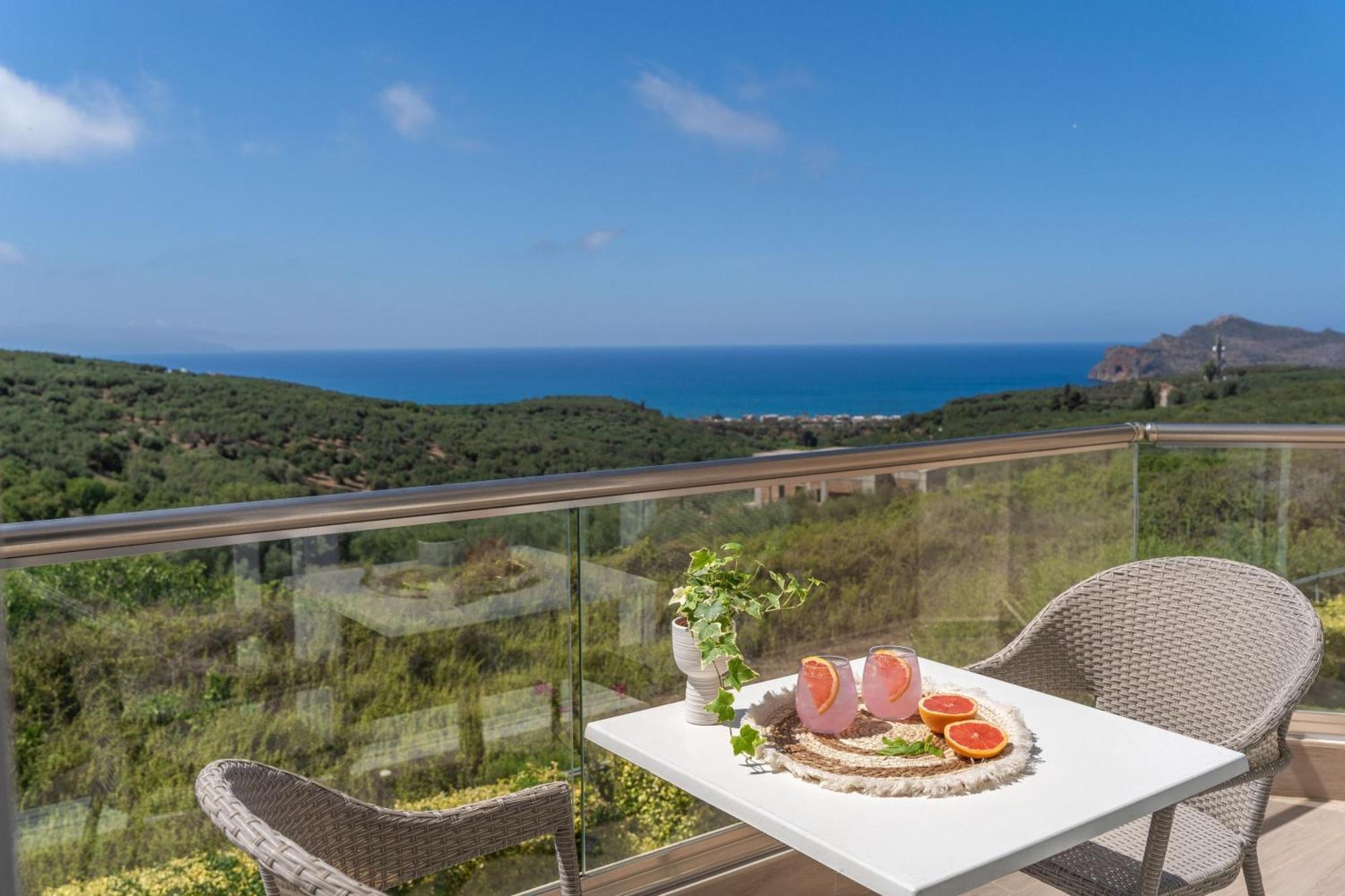 Villa Ariella With Sea View Agia Marina Exteriör bild